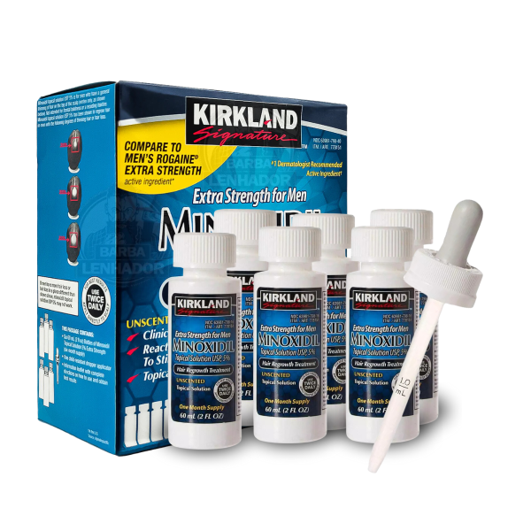 Minoxidil Kirkland 5% Tratamento Para 6 Meses - 60ml