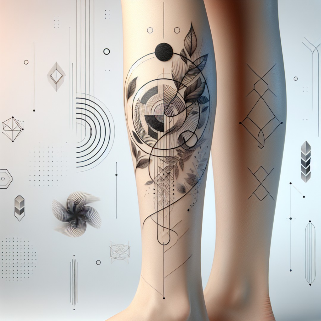 Descubra as principais tendências de tatuagem na panturrilha para 2024. Explore estilos geométricos