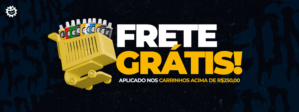 Promoção frete grátis para compras acima de R$250.